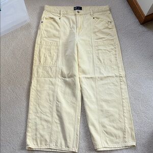Gap yellow wide leg jeans